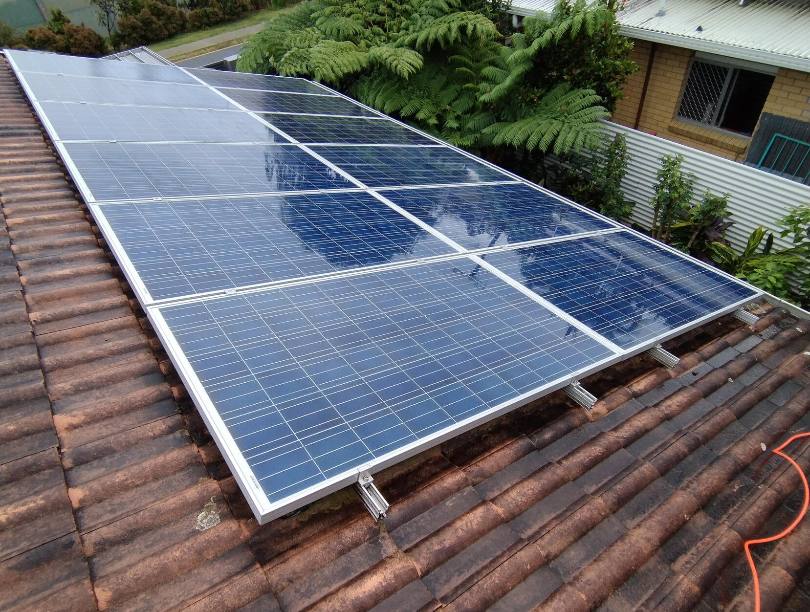 Solar panels at a house in Palm Beach